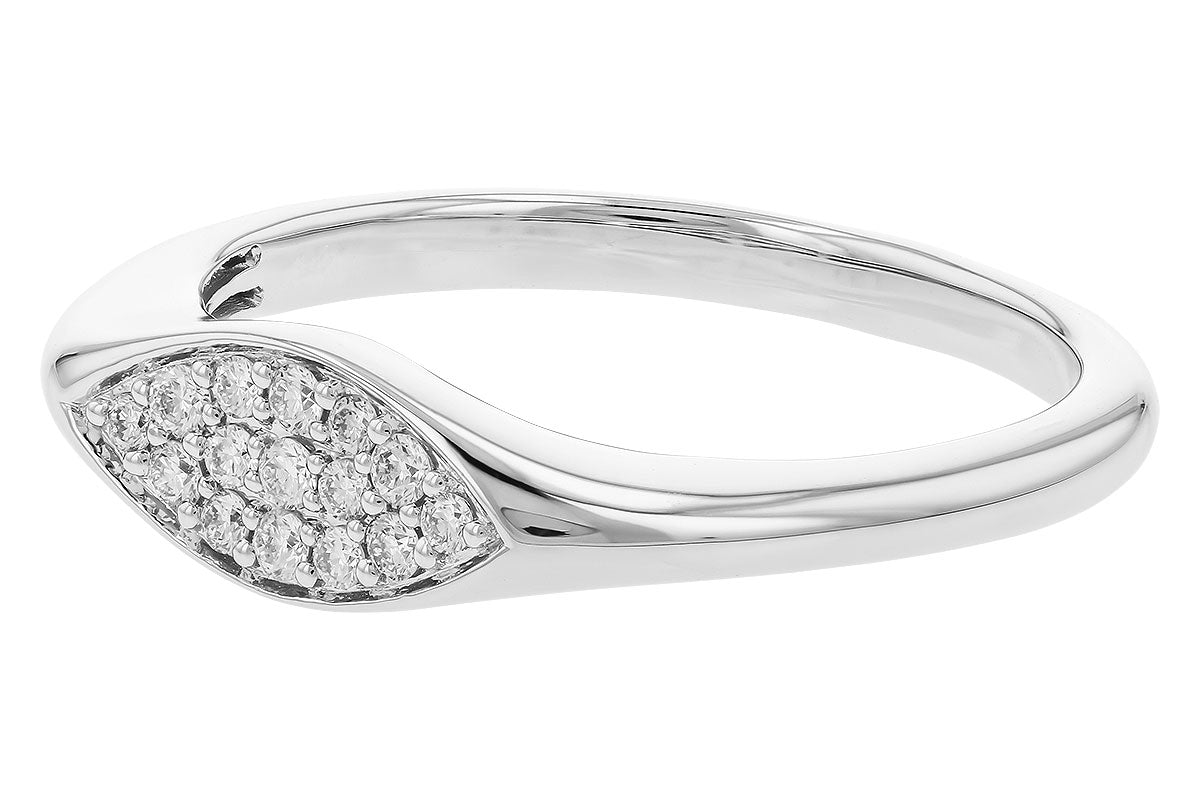 Allison Kaufman Diamond Ring in 14K White Gold, 0.14 ctw, alternate view