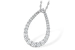 Allison Kaufman Diamond Necklace in 14K White Gold, 0.99 ctw