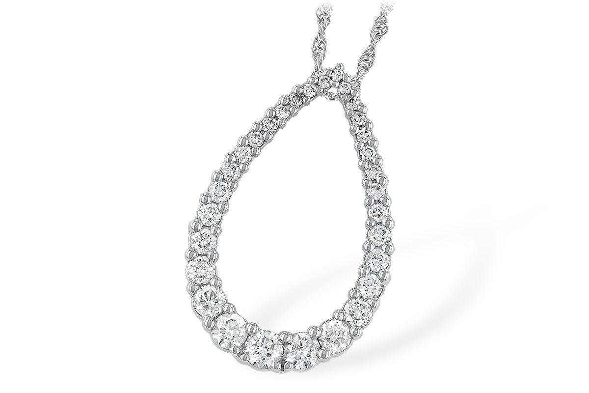 Allison Kaufman Diamond Necklace in 14K White Gold, 0.99 ctw
