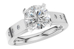 Allison Kaufman Diamond Engagement Ring Semi-Mount in 14K White Gold, 0.09 ctw (L7932)