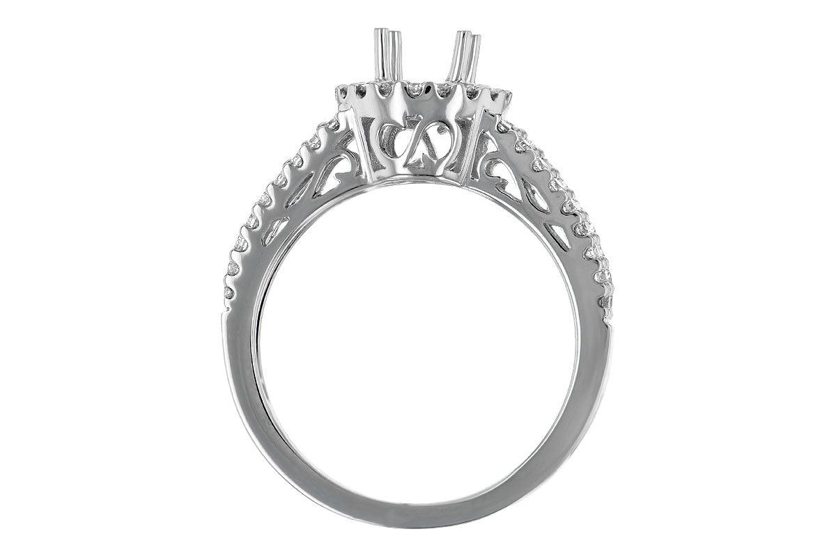 Allison Kaufman Diamond Engagement Ring Semi-Mount in 14K White Gold, 0.29 ctw, alternate view