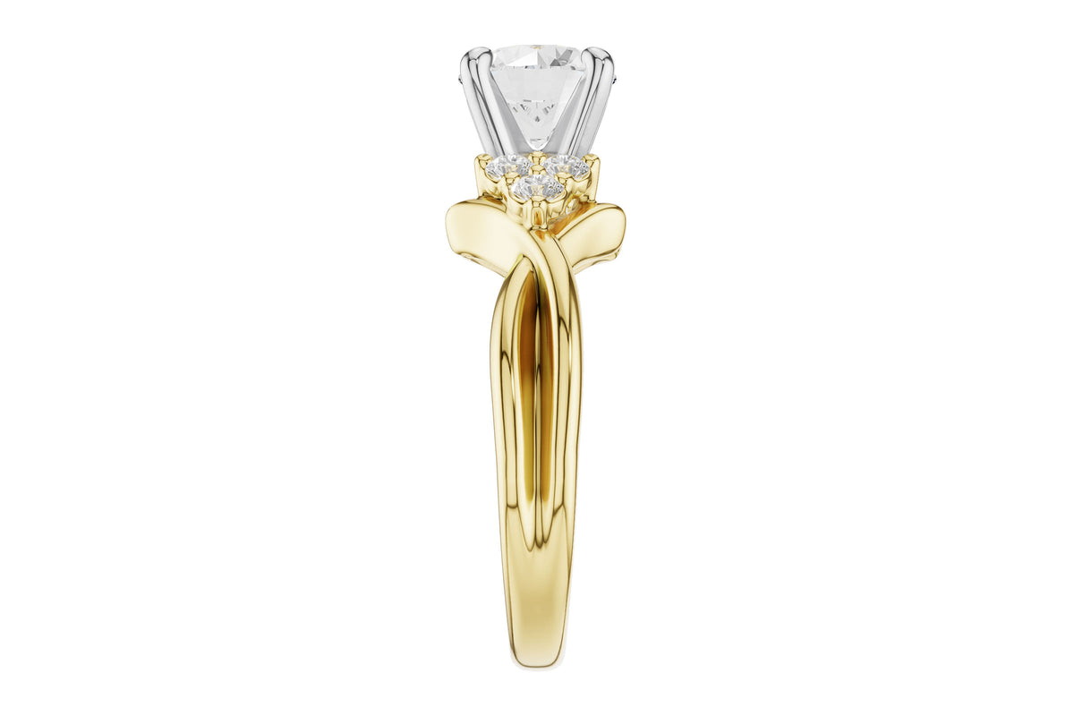 Allison Kaufman Diamond Engagement Ring Semi-Mount in 14K Yellow Gold, 0.25 ctw (L7952), alternate view