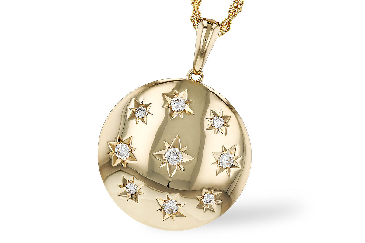 Allison Kaufman Diamond Necklace in 14K Yellow Gold, 0.17 ctw