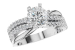 Allison Kaufman Diamond Engagement Ring Semi-Mount in 14K White Gold, 0.34 ctw