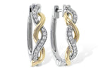Allison Kaufman Diamond Earrings in 14K Two-Tone Gold, 0.15 ctw