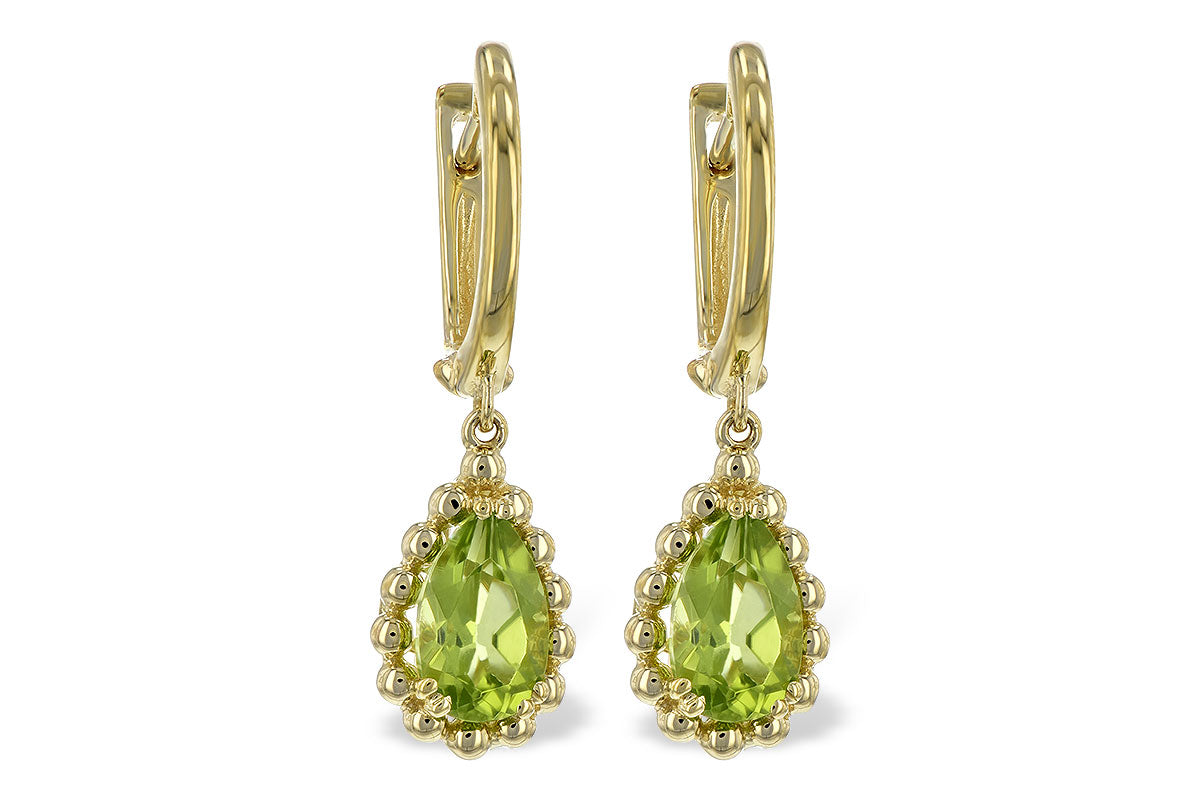 Allison Kaufman Peridot Earrings in 14K Yellow Gold, 1.65 ctw