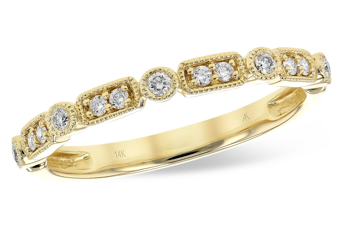 Allison Kaufman Diamond Wedding Band in 14K Yellow Gold, 0.13 ctw (W2401)