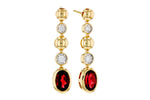 Allison Kaufman Garnet & Diamond Earrings in 14K Yellow Gold, 1.86 ctw