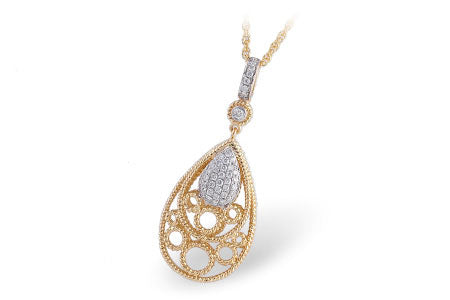 Allison Kaufman Diamond Necklace in 14K Yellow Gold, 0.20 ctw (N7405)