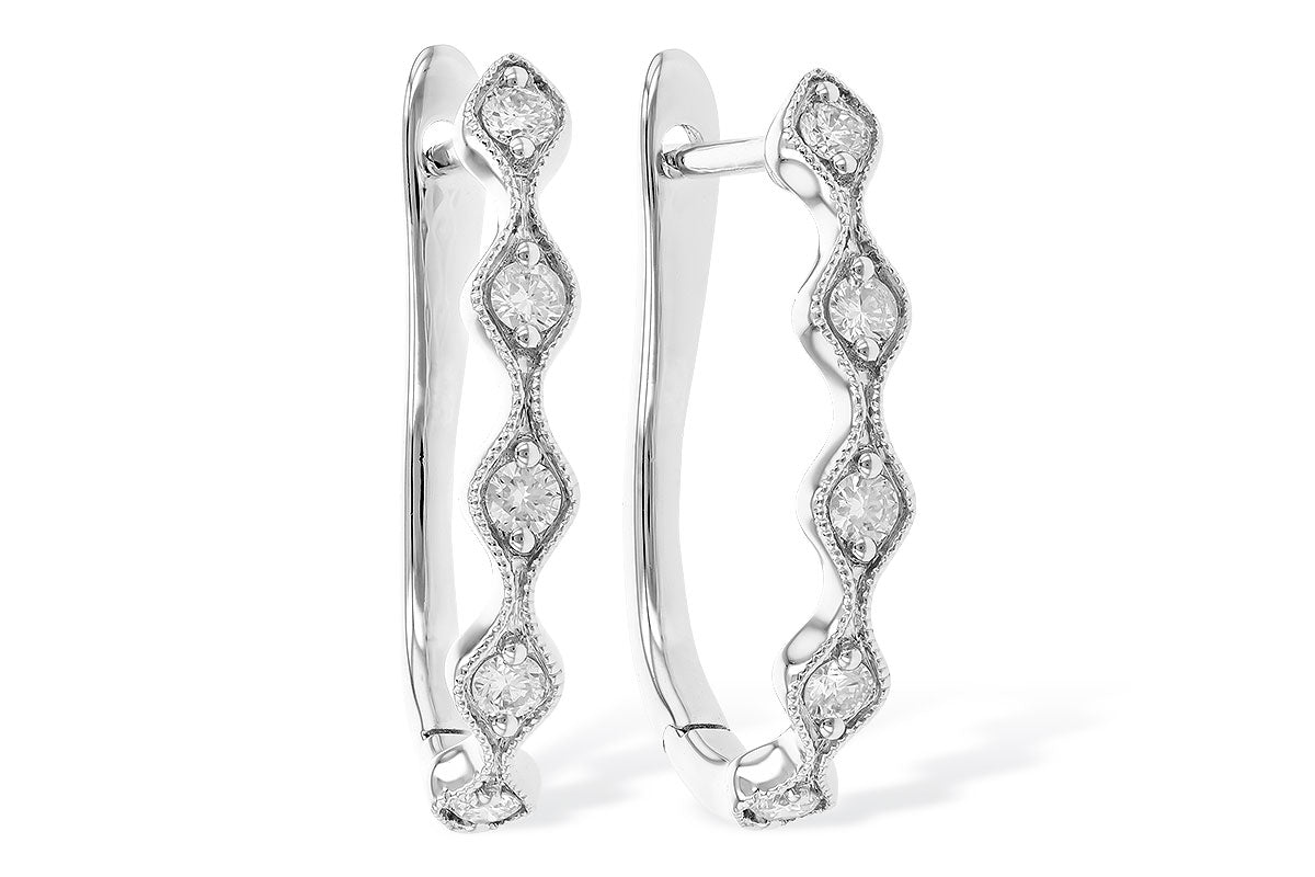 Allison Kaufman Diamond Earrings in 14K White Gold, 0.25 ctw (E2126)