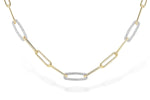 Allison Kaufman Diamond Necklace in 14K Yellow & White Gold, 0.75 ctw