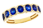 Allison Kaufman Sapphire & Diamond Wedding Band in 14K Yellow Gold, 1.55 ctw