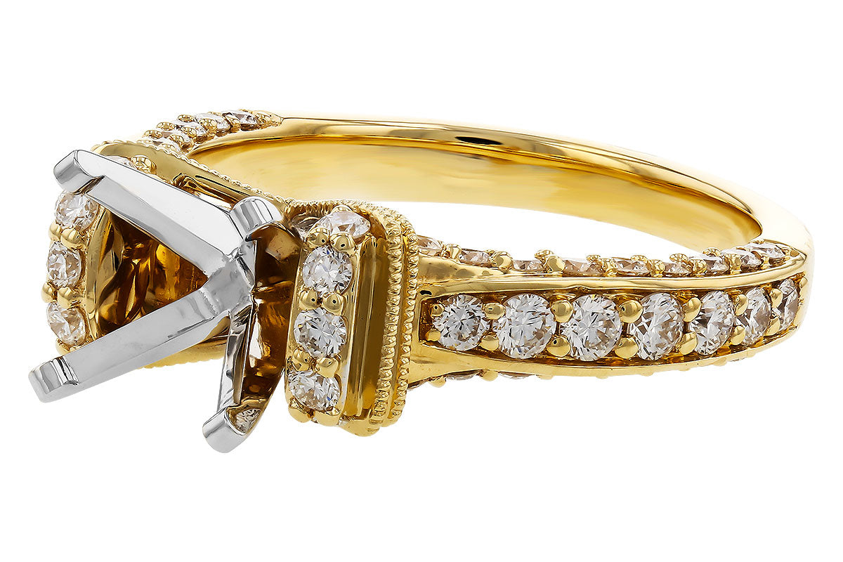 Allison Kaufman Diamond Engagement Ring Semi-Mount in 14K Yellow Gold, 1.00 ctw (L7910), alternate view