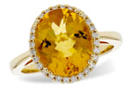 Allison Kaufman Citrine & Diamond Ring in 14K Yellow Gold, 4.05 ctw