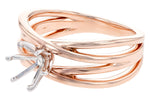 Allison Kaufman Engagement Ring Semi-Mount in 14K Rose Gold (L7818), alternate view