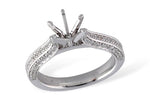 Allison Kaufman Diamond Engagement Ring Semi-Mount in 14K White Gold, 0.49 ctw