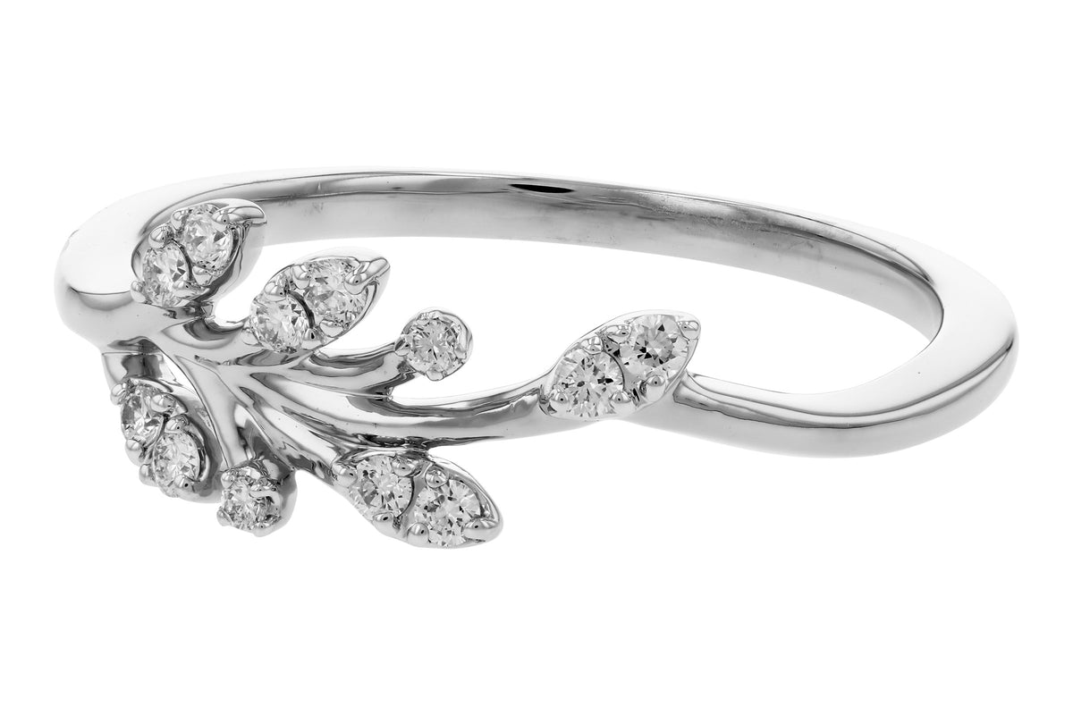 Allison Kaufman Diamond Ring in 14K White Gold, 0.12 ctw, alternate view