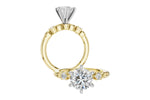 Allison Kaufman Diamond Engagement Ring Semi-Mount in 14K Yellow Gold, 0.10 ctw (L7905), alternate view