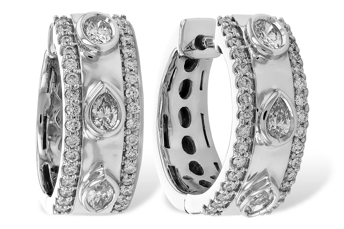 Allison Kaufman Diamond Earrings in 14K White Gold, 0.60 ctw