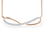 Allison Kaufman Diamond Necklace in 14K Rose Gold, 0.18 ctw