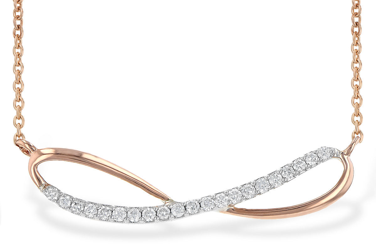 Allison Kaufman Diamond Necklace in 14K Rose Gold, 0.18 ctw