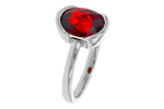 Allison Kaufman Garnet Ring in 14K White Gold, 2.95 ctw, alternate view