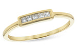 Allison Kaufman Princess-Cut Diamond Ring in 14K Yellow Gold, 0.11 ctw