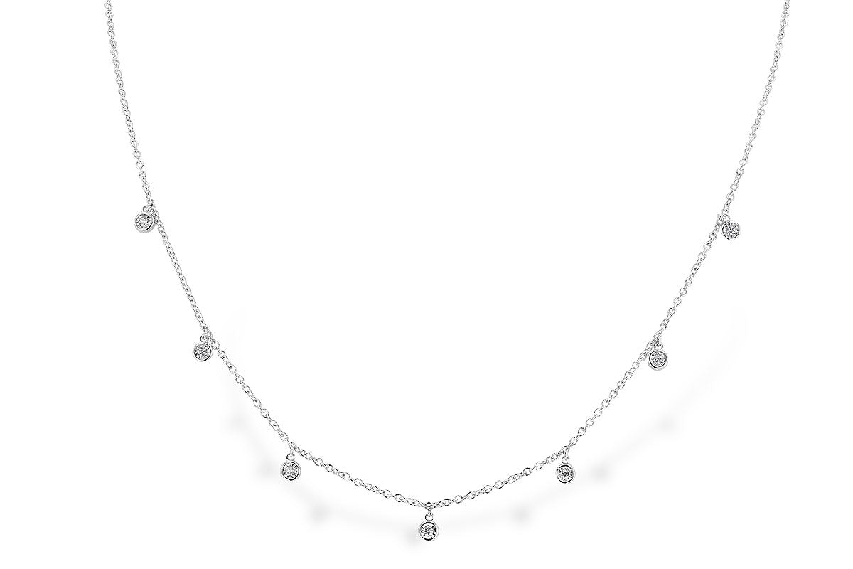 Allison Kaufman Diamond Necklace in 14K White Gold, 0.12 ctw (N8365)