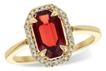 Allison Kaufman Garnet & Diamond Ring in 14K Yellow Gold, 1.75 ctw (D5775)