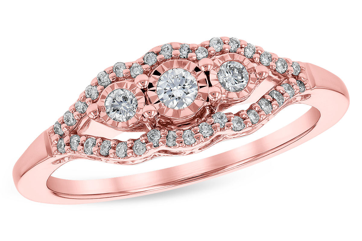 Allison Kaufman Diamond Wedding Band in 14K Rose Gold, 0.25 ctw (D5810)