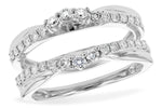 Allison Kaufman Diamond Ring Guard in 14K White Gold, 0.48 ctw (W2089)