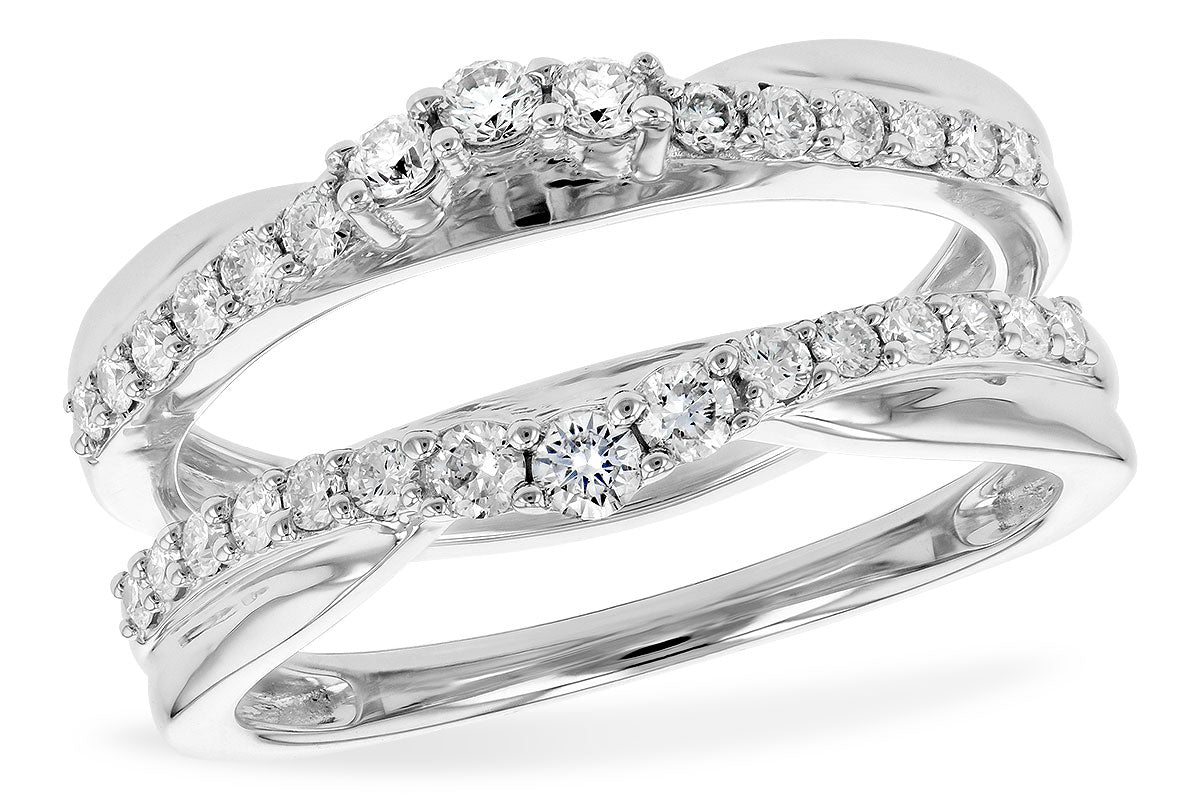 Allison Kaufman Diamond Ring Guard in 14K White Gold, 0.48 ctw (W2089)
