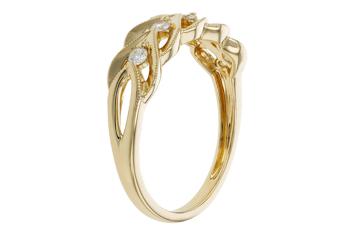 Allison Kaufman Diamond Wedding Band in 14K Yellow Gold, 0.16 ctw (W2625), alternate view