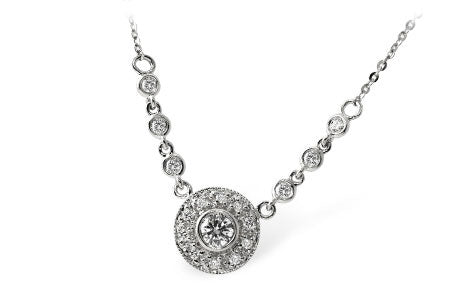 Allison Kaufman Diamond Necklace in 14K White Gold, 0.33 ctw (N7041)