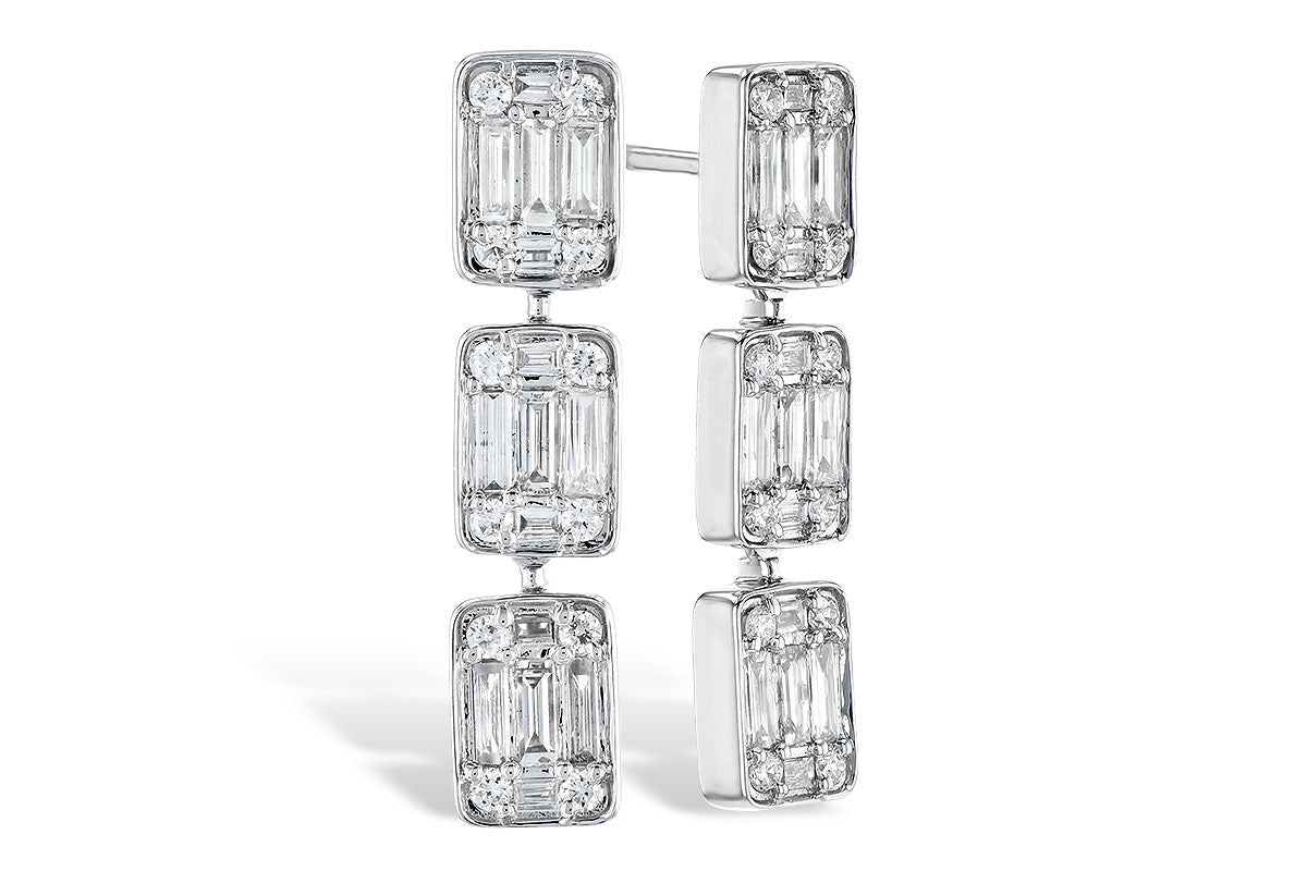 Allison Kaufman Diamond Earrings in 14K White Gold, 0.80 ctw (E2033)