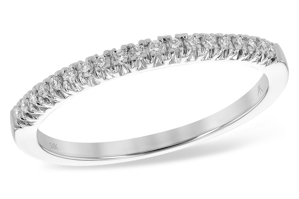 Allison Kaufman Diamond Wedding Band in 14K White Gold, 0.12 ctw (WR834-12)