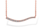 Allison Kaufman Diamond Necklace in 14K Rose Gold, 0.25 ctw (N7920)