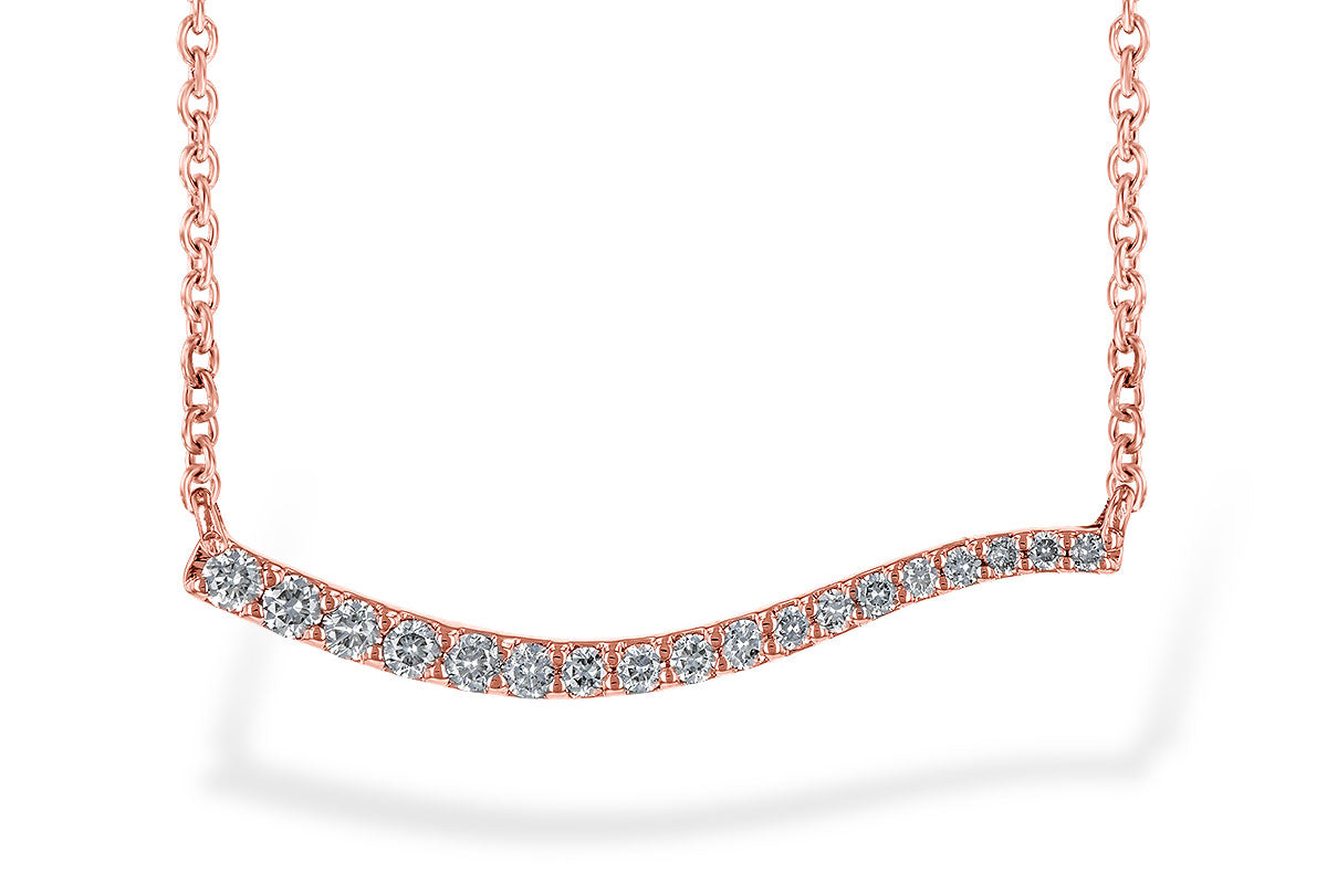 Allison Kaufman Diamond Necklace in 14K Rose Gold, 0.25 ctw (N7920)