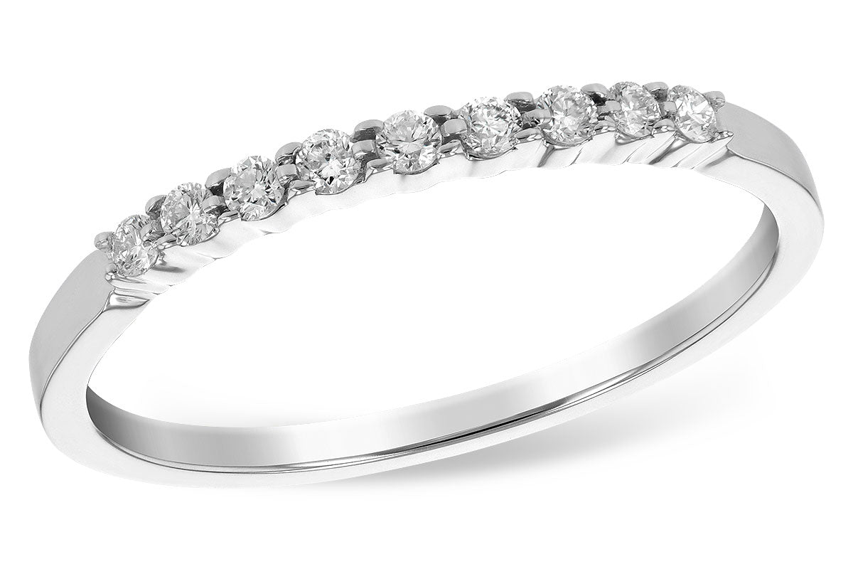 Allison Kaufman Diamond Wedding Band in 14K White Gold, 0.12 ctw (WR830-12)