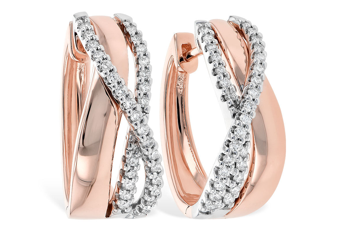 Allison Kaufman Diamond Earrings in 14K Rose Gold, 0.34 ctw (E2052)