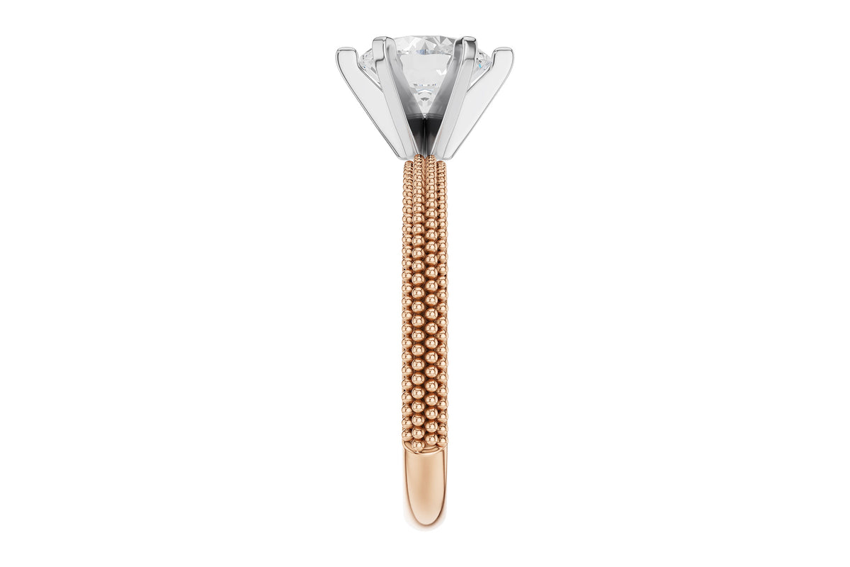 Allison Kaufman Engagement Ring Semi-Mount in 14K Rose Gold (L7900), alternate view