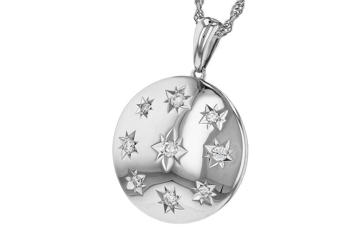 Allison Kaufman Diamond Necklace in 14K White Gold, 0.17 ctw, alternate view