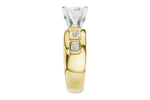 Allison Kaufman Fancy-Cut Diamond Engagement Ring Semi-Mount in 14K Yellow Gold, 0.50 ctw, alternate view