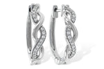 Allison Kaufman Diamond Earrings in 14K White Gold, 0.15 ctw