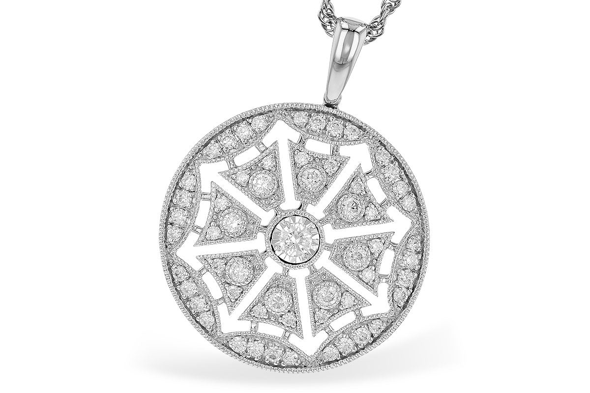 Allison Kaufman Diamond Necklace in 14K White Gold, 0.38 ctw (N8347)