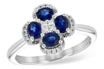 Allison Kaufman Sapphire & Diamond Ring in 14K White Gold, 0.82 ctw