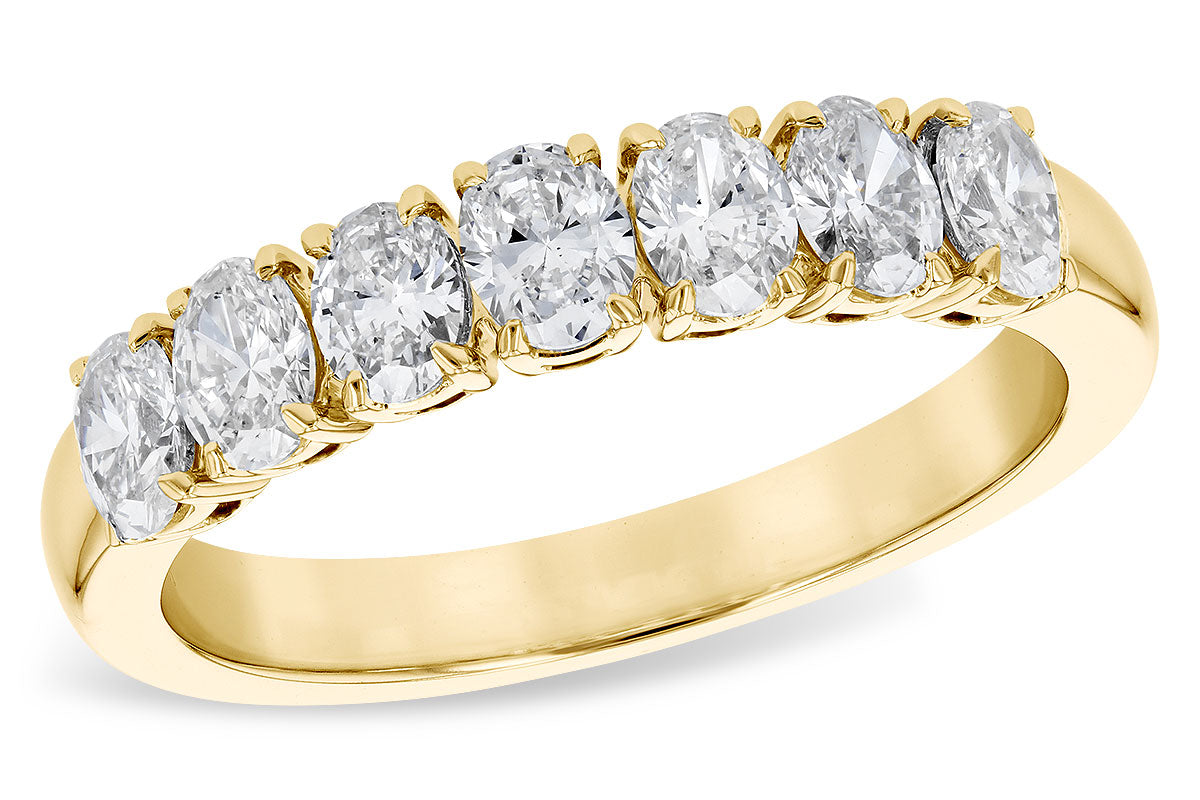 Allison Kaufman Fancy-Cut Diamond Wedding Band in 14K Yellow Gold, 0.97 ctw