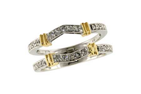 Allison Kaufman Diamond Ring Guard in 14K Two-Tone Gold, 0.30 ctw