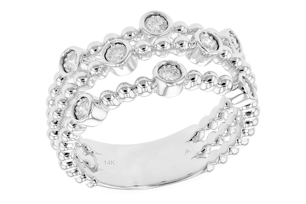 Allison Kaufman Diamond Wedding Band in 14K White Gold, 0.12 ctw (W2406), alternate view