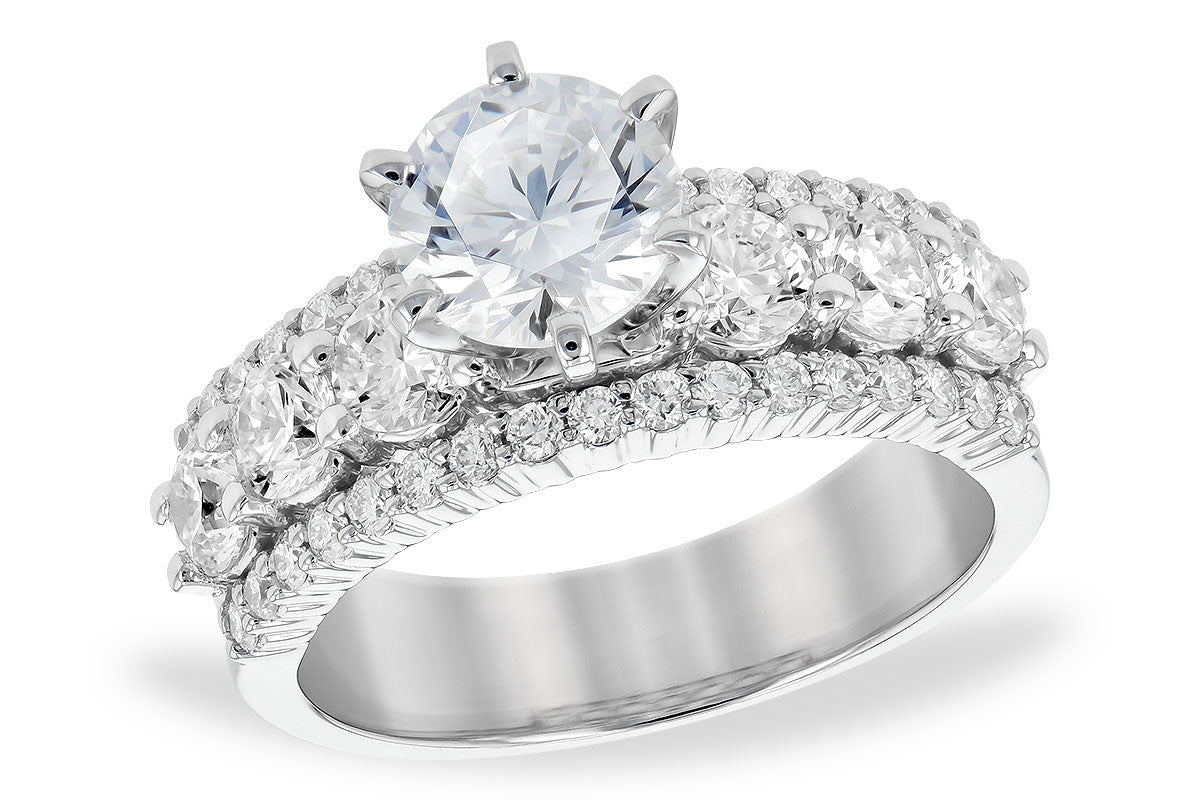 Allison Kaufman Diamond Engagement Ring Semi-Mount in 14K White Gold, 1.55 ctw